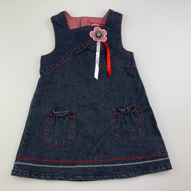 Girls Candy Stripes, dark denim casual dress, EUC, size 0