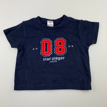 Load image into Gallery viewer, Boys Target, navy soft cotton t-shirt / top, GUC, size 00