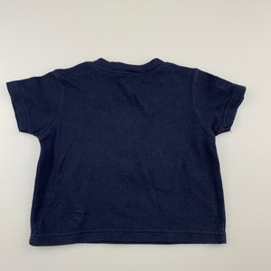 Boys Target, navy soft cotton t-shirt / top, GUC, size 00