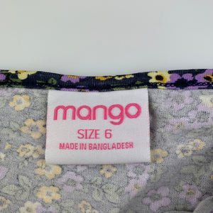 Girls Mango, floral cotton casual summer dress, GUC, size 6