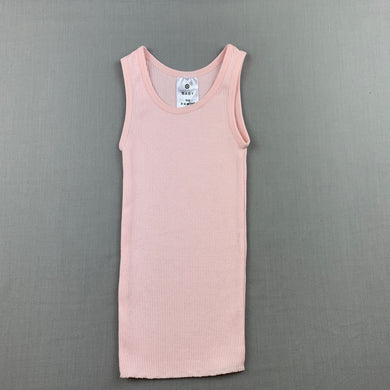 Girls Target, Baby, pink ribbed cotton singlet top, EUC, size 00