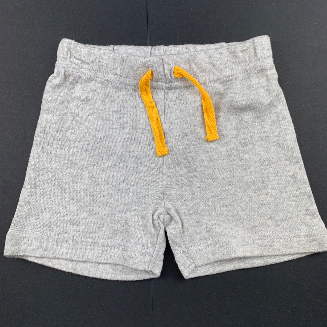 Unisex Disney Baby, grey soft cotton shorts, elasticated, EUC, size 0000
