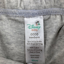 Load image into Gallery viewer, Unisex Disney Baby, grey soft cotton shorts, elasticated, EUC, size 0000