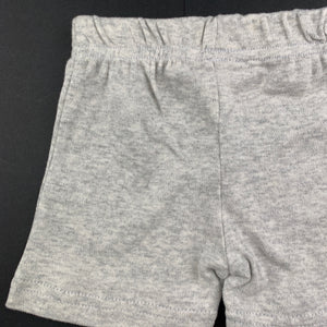 Unisex Disney Baby, grey soft cotton shorts, elasticated, EUC, size 0000