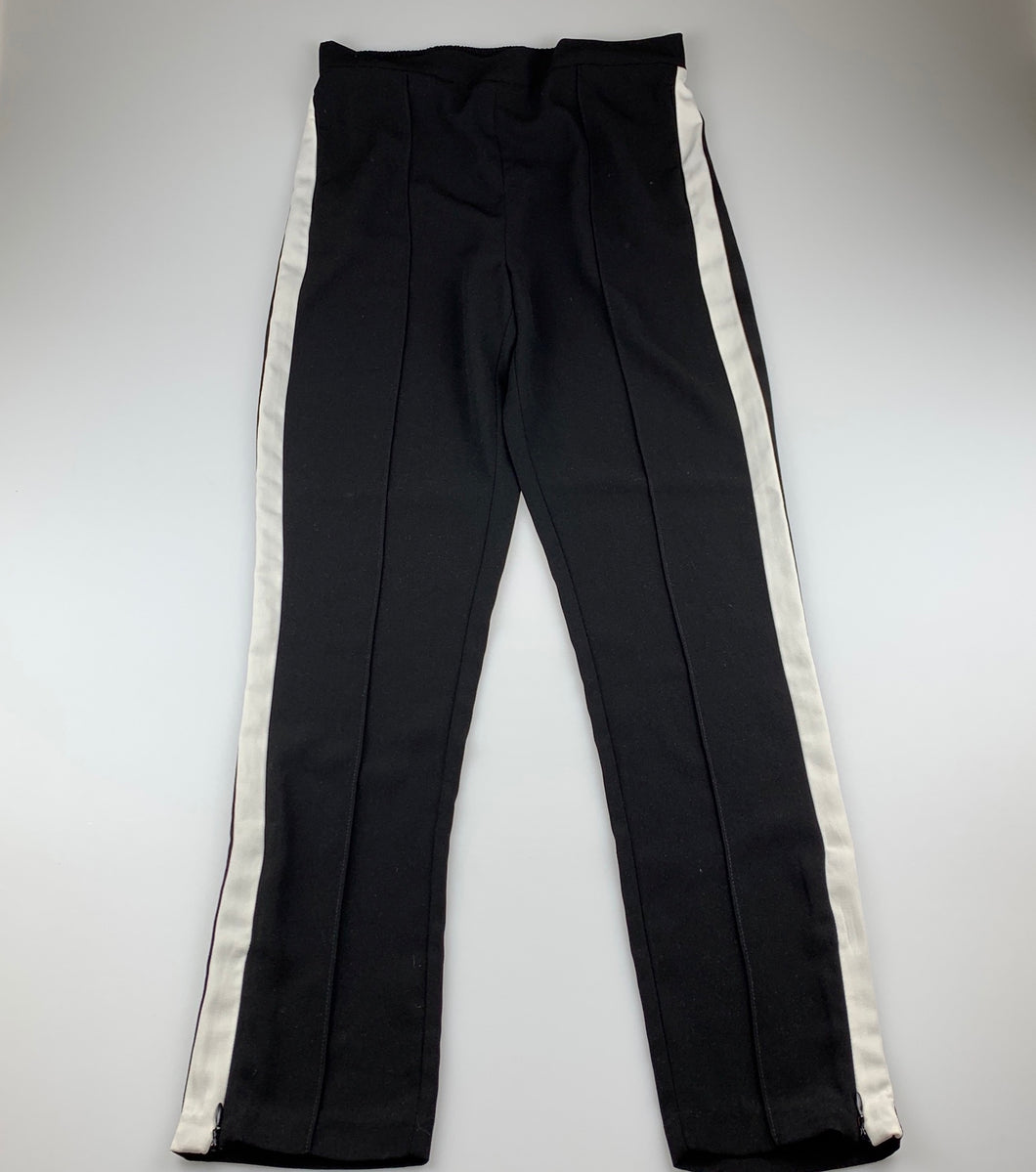 Girls Bardot Junior, black & white lightweight pants, elasticated, Inside leg: 72cm, GUC, size 16