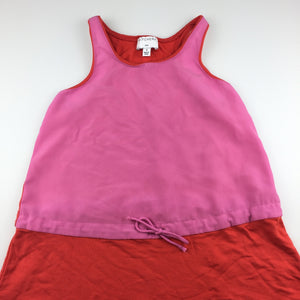 Girls Witchery, soft stretchy orange & pink party dress, GUC, size 4