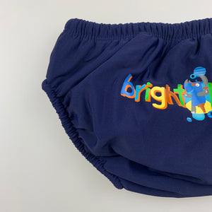 Boys Bright Bots, terry lined swim shorts / bottoms, GUC, size 1