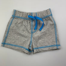 Load image into Gallery viewer, Boys Tiny Little Wonders, grey cotton shorts, elasticated, EUC, size 0000