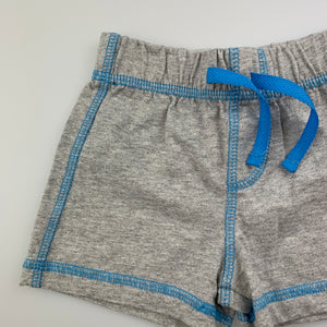 Boys Tiny Little Wonders, grey cotton shorts, elasticated, EUC, size 0000