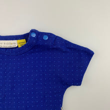Load image into Gallery viewer, Unisex TheKidStore, blue stretchy bodysuit / romper, EUC, size 0000