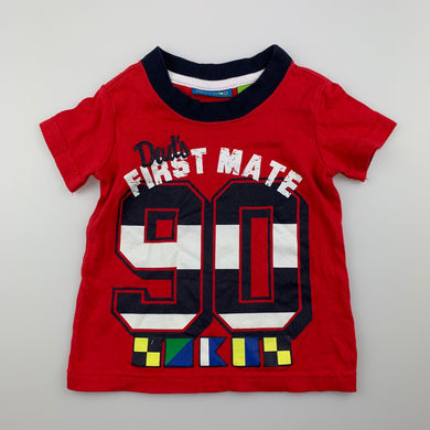 Boys Greendog, red cotton t-shirt / top, EUC, size 00