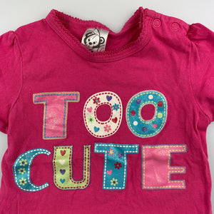 Girls Target, pink cotton t-shirt / top, cute, GUC, size 0