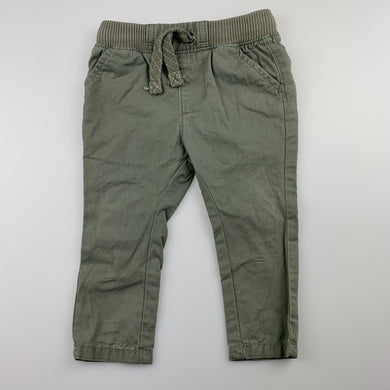 Boys Target, khaki cotton pants, elasticated, GUC, size 00