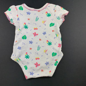 Girls Target, Baby, floral cotton bodysuit / romper, GUC, size 000