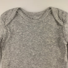 Load image into Gallery viewer, Girls Carter&#39;s, grey marle cotton bodysuit / romper, GUC, size 3 months