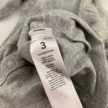 Load image into Gallery viewer, Girls Carter&#39;s, grey marle cotton bodysuit / romper, GUC, size 3 months