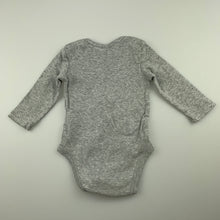 Load image into Gallery viewer, Girls Carter&#39;s, grey marle cotton bodysuit / romper, GUC, size 3 months