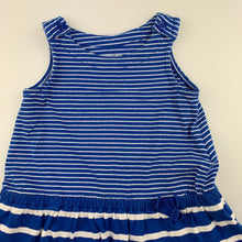 Load image into Gallery viewer, Girls Baby Gap, blue &amp; white soft cotton casual dress, GUC, size 00