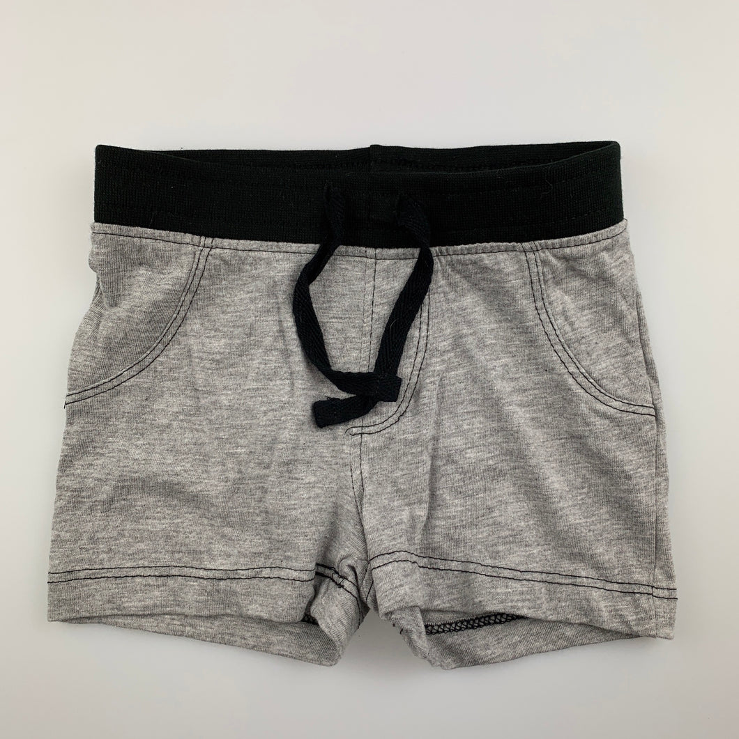 Boys Baby Berry, grey & black lightweight shorts, EUC, size 00