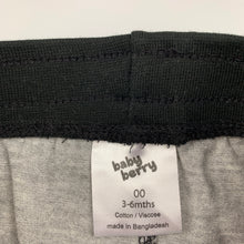 Load image into Gallery viewer, Boys Baby Berry, grey &amp; black lightweight shorts, EUC, size 00