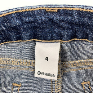 Girls Target, blue stretch denim jeans, adjustable, EUC, size 4