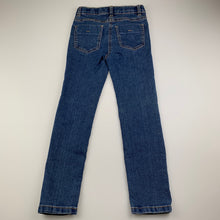 Load image into Gallery viewer, Girls Kids &amp; Co, blue stretch denim jeans, adjustable, Inside leg: 50cm, EUC, size 6