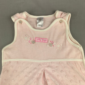 Girls Target, cotton lined soft velour sleeping bag, GUC, size 0000
