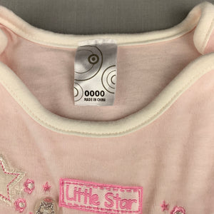 Girls Target, cotton lined soft velour sleeping bag, GUC, size 0000