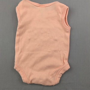 Girls Baby Berry, peach soft cotton romper, mini boss, GUC, size 000