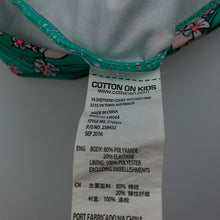 Load image into Gallery viewer, Girls Cotton On, green swim top, EUC, size 2