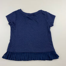 Load image into Gallery viewer, Girls Tutus &amp; Tambourines, navy t-shirt / top, sequin tiara, GUC, size 2