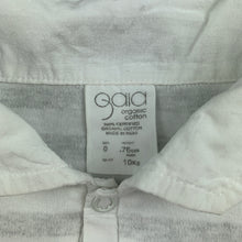 Load image into Gallery viewer, Unisex Gaia, soft organic cotton polo top, GUC, size 0