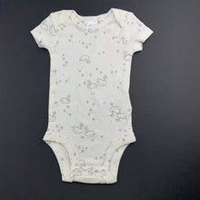Load image into Gallery viewer, Girls Carter&#39;s, cute cotton bodysuit / romper, swans, EUC, size 0000