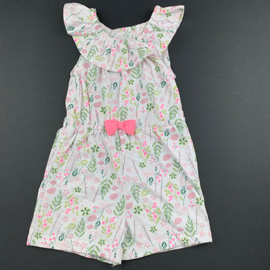 Girls Kyle & Deena, soft feel floral summer romper, GUC, size 00