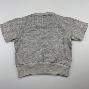 Girls Trak West, grey short sleeve sweater / jumper, GUC, size 6