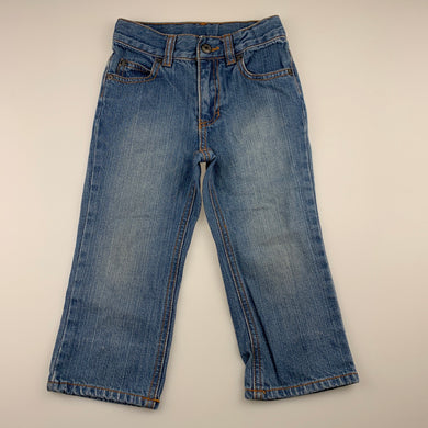 Boys Old Navy, blue denim jeans, adjustable, Inside leg: 32cm, FUC, size 2
