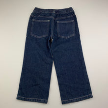 Load image into Gallery viewer, Boys H&amp;T, dark denim pants, elasticated, Inside leg: 39cm, EUC, size 3