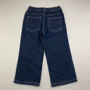 Boys H&T, dark denim pants, elasticated, Inside leg: 39cm, EUC, size 3