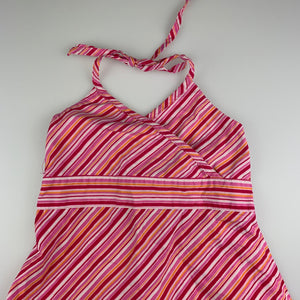 Girls H&T, lightweight cotton halter-neck dress, GUC, size 4