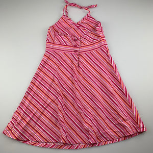 Girls H&T, lightweight cotton halter-neck dress, GUC, size 4