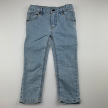 Load image into Gallery viewer, Girls Cotton On, blue stretch denim jeans, adjustable, Inside leg: 34.5cm, GUC, size 3