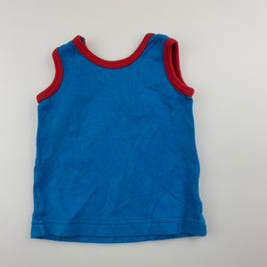 Boys Woolies Babes, soft cotton singlet top, lighthouse, EUC, size 000