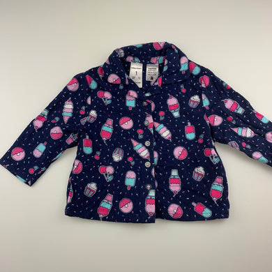 Girls Brilliant Basics, flannel cotton pyjama top, EUC, size 1