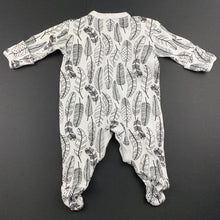 Load image into Gallery viewer, Unisex Dymples, cotton coverall / romper, feathers, EUC, size 0000