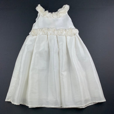 Girls Baby Club, cream formal / party / flower girl dress, L: 55cm, GUC, size 1