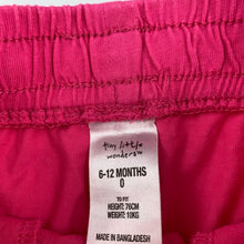 Load image into Gallery viewer, Girls Tiny Little Wonders, pink soft cotton shorts, elasticated, EUC, size 0