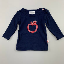 Load image into Gallery viewer, Girls Marquise, navy soft cotton long sleeve top, EUC, size 000