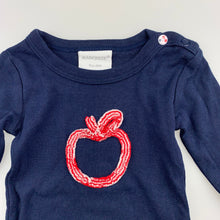 Load image into Gallery viewer, Girls Marquise, navy soft cotton long sleeve top, EUC, size 000