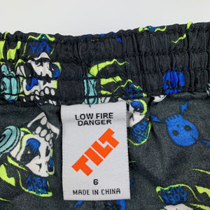 Boys Tilt, lightweight pyjama shorts / boxers, skulls, GUC, size 6