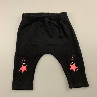 Girls Target, black fleece lined track / sweat pants, EUC, size 00